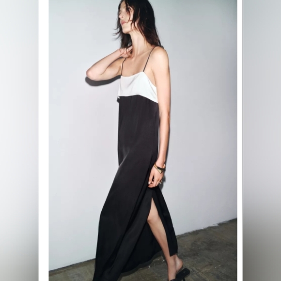 Zara ZW Collection Minimal Satin Dress - Picture 4 of 8